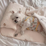 Fashion Square Dog Bed – Removable & Washable Cushion, Stylish Pet Sleeping Mat