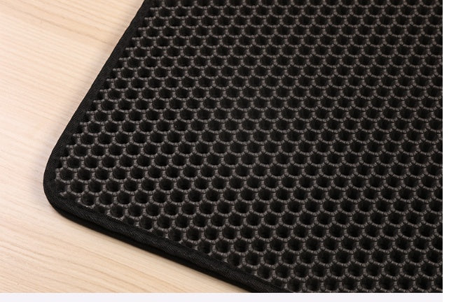 Pet Cat Litter Mat – EVA Double Layer Waterproof Trapping Mat for Cats