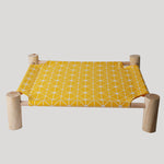 Solid Wood Pet Dog Bed – Removable & Washable Cushion, Durable Frame for Cats & Dogs