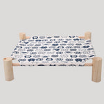 Solid Wood Pet Dog Bed – Removable & Washable Cushion, Durable Frame for Cats & Dogs