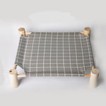 Solid Wood Pet Dog Bed – Removable & Washable Cushion, Durable Frame for Cats & Dogs