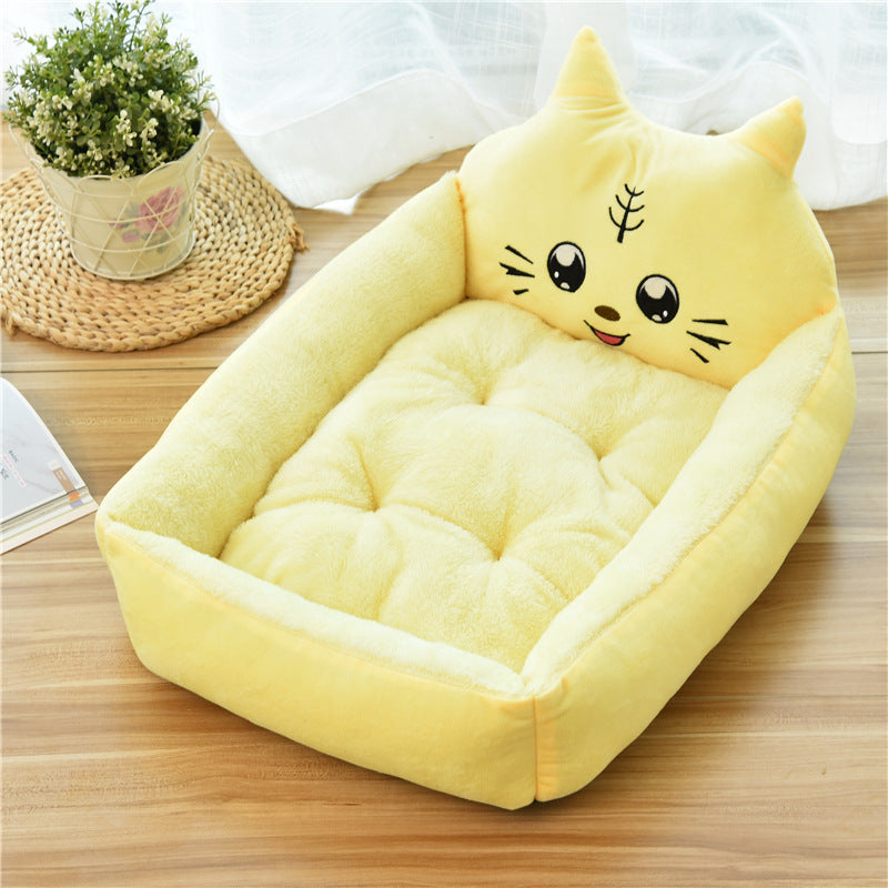 Large Pet Bed for Cats & Dogs – 7 Colors Cozy Soft Fleece Nest House