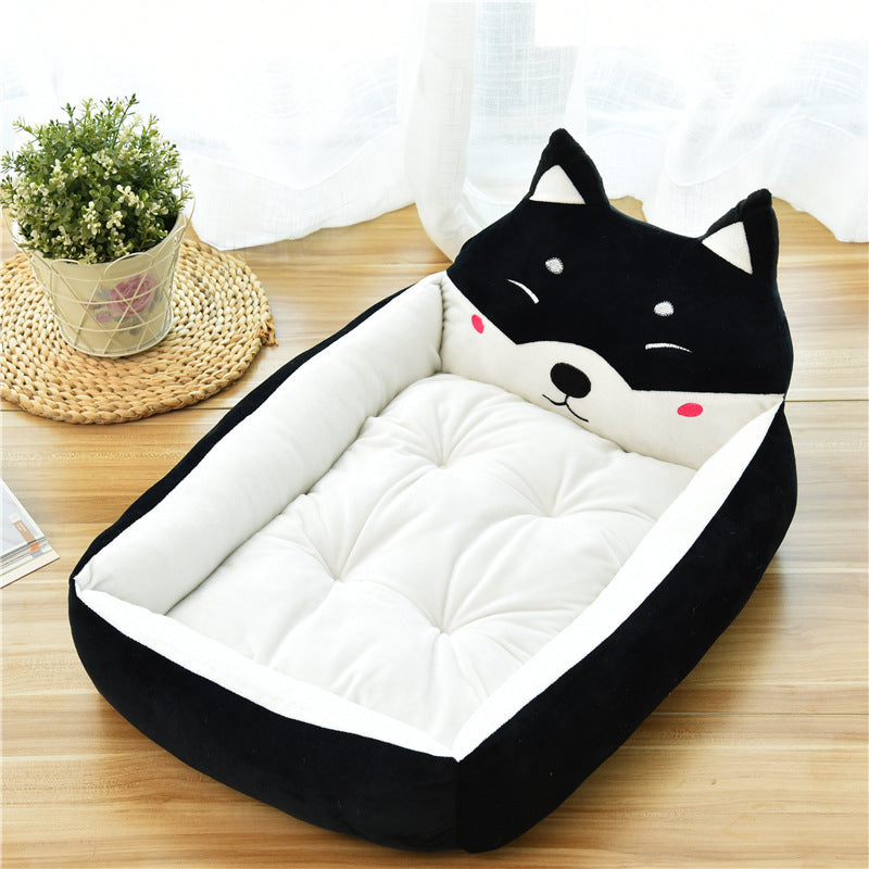 Large Pet Bed for Cats & Dogs – 7 Colors Cozy Soft Fleece Nest House