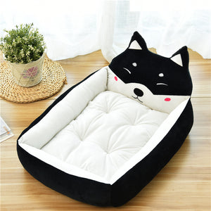 Large Pet Bed for Cats & Dogs – 7 Colors Cozy Soft Fleece Nest House