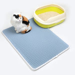 Pet Cat Litter Mat – EVA Double Layer Waterproof Trapping Mat for Cats
