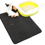 Pet Cat Litter Mat – EVA Double Layer Waterproof Trapping Mat for Cats