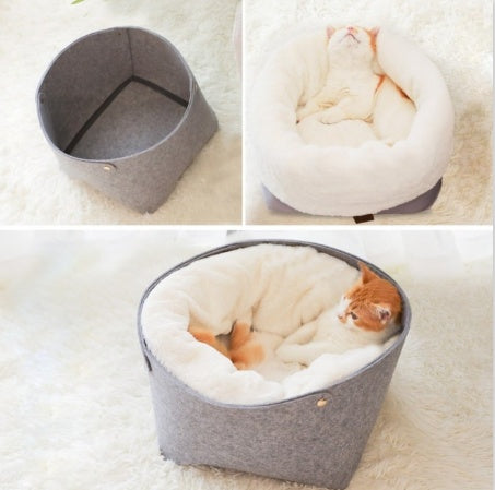 Pet Bed – Cozy Washable Dog & Cat Bed for Comfortable Sleep