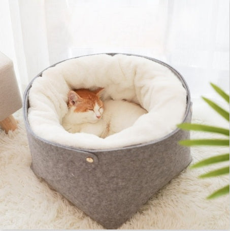 Pet Bed – Cozy Washable Dog & Cat Bed for Comfortable Sleep
