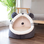 Closed Cat Litter Box Kennel – Winter Warm Plus Velvet Pet House for Cats