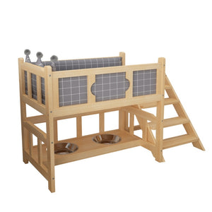 Nightstand Integrated Pet Bed – DIY Wooden Dog & Cat Nest with Modern Furniture Design