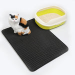 Pet Cat Litter Mat – EVA Double Layer Waterproof Trapping Mat for Cats