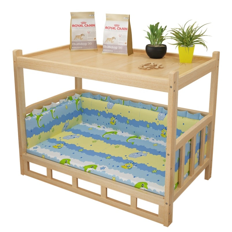 Nightstand Integrated Pet Bed – DIY Wooden Dog & Cat Nest with Modern Furniture Design