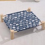 Solid Wood Pet Dog Bed – Removable & Washable Cushion, Durable Frame for Cats & Dogs