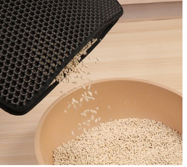 Pet Cat Litter Mat – EVA Double Layer Waterproof Trapping Mat for Cats