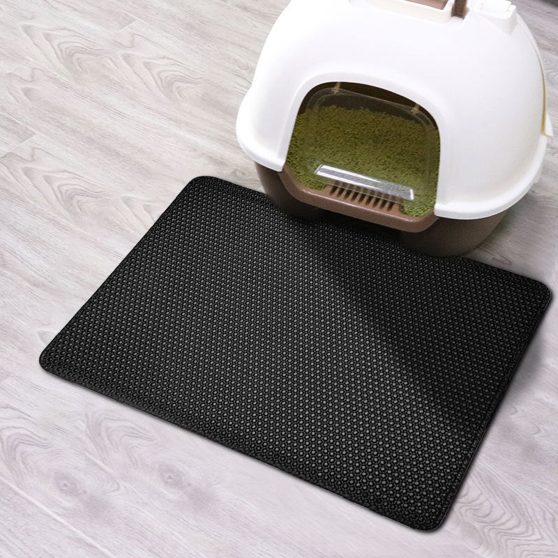 Double Layer EVA Pet Litter Mat – Waterproof, Non-Slip Cat Litter Trapping Mat