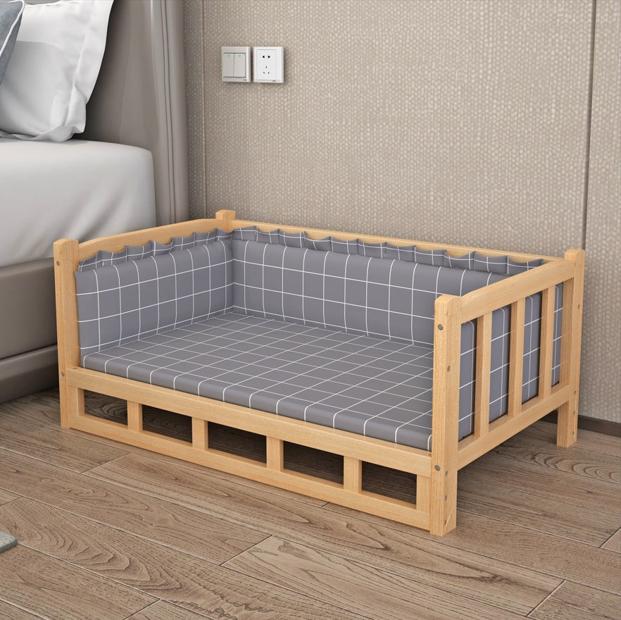 Nightstand Integrated Pet Bed – DIY Wooden Dog & Cat Nest with Modern Furniture Design