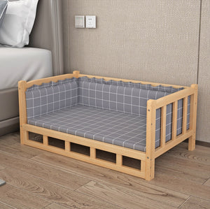 Nightstand Integrated Pet Bed – DIY Wooden Dog & Cat Nest with Modern Furniture Design