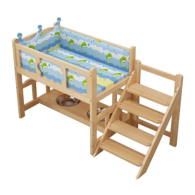Nightstand Integrated Pet Bed – DIY Wooden Dog & Cat Nest with Modern Furniture Design