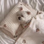 Fashion Square Dog Bed – Removable & Washable Cushion, Stylish Pet Sleeping Mat