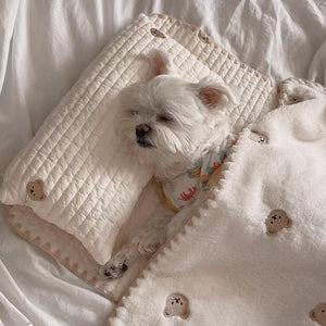 Fashion Square Dog Bed – Removable & Washable Cushion, Stylish Pet Sleeping Mat