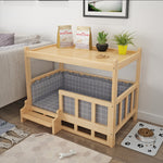 Nightstand Integrated Pet Bed – DIY Wooden Dog & Cat Nest with Modern Furniture Design
