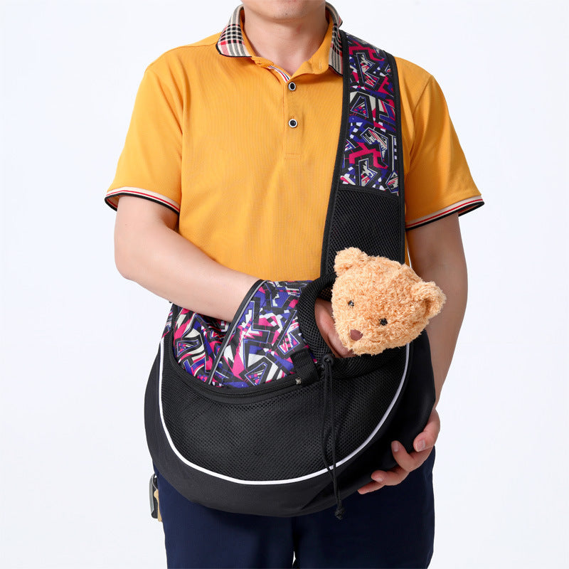 Women’s Pet Crossbody Bag – Portable Outdoor Shoulder Carrier for Small Dogs & Cats