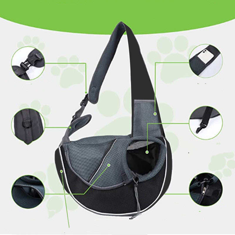Women’s Pet Crossbody Bag – Portable Outdoor Shoulder Carrier for Small Dogs & Cats