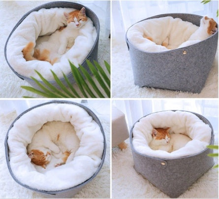 Pet Bed – Cozy Washable Dog & Cat Bed for Comfortable Sleep