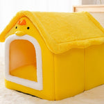 Foldable Dog House & Cat Bed – Winter Warm Enclosed Pet Kennel with Removable Nest
