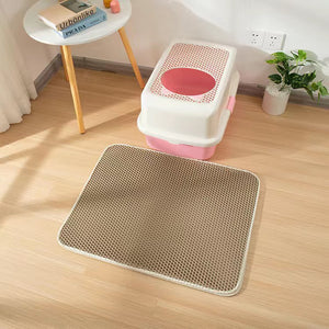 Double Layer EVA Pet Litter Mat – Waterproof, Non-Slip Cat Litter Trapping Mat
