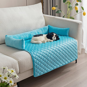 Pet Dog Sofa Bed – Large Dog Cushion & Cat Bed with Furniture Protector