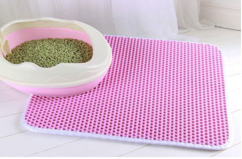 Double Layer EVA Pet Litter Mat – Waterproof, Non-Slip Cat Litter Trapping Mat