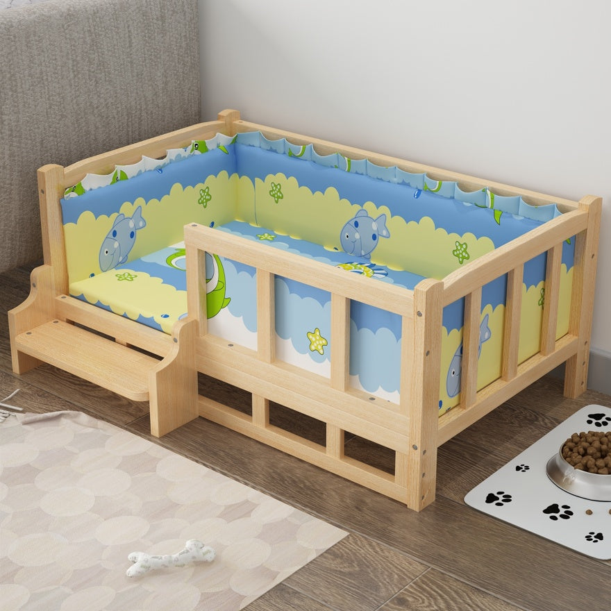 Nightstand Integrated Pet Bed – DIY Wooden Dog & Cat Nest with Modern Furniture Design