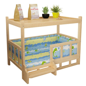 Nightstand Integrated Pet Bed – DIY Wooden Dog & Cat Nest with Modern Furniture Design