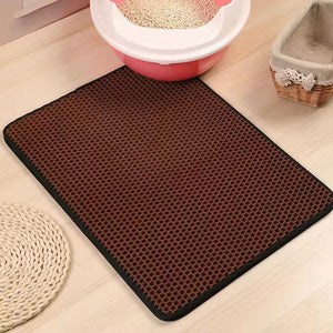 Double Layer EVA Pet Litter Mat – Waterproof, Non-Slip Cat Litter Trapping Mat