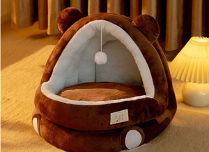 Cat Nest Bed – Four Seasons Universal Cozy Enclosed Pet House for Cats & Small Dogs