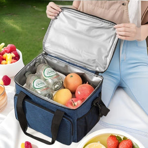 Large Capacity Insulated Crossbody Bag – Portable Travel Cooler & Food Storage Tote