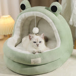 Cat Nest Bed – Four Seasons Universal Cozy Enclosed Pet House for Cats & Small Dogs