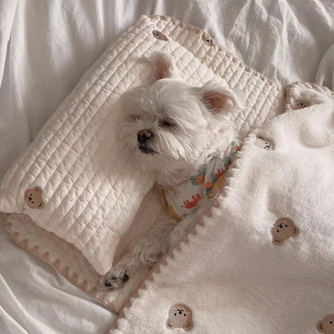Fashion Square Dog Bed – Removable & Washable Cushion, Stylish Pet Sleeping Mat